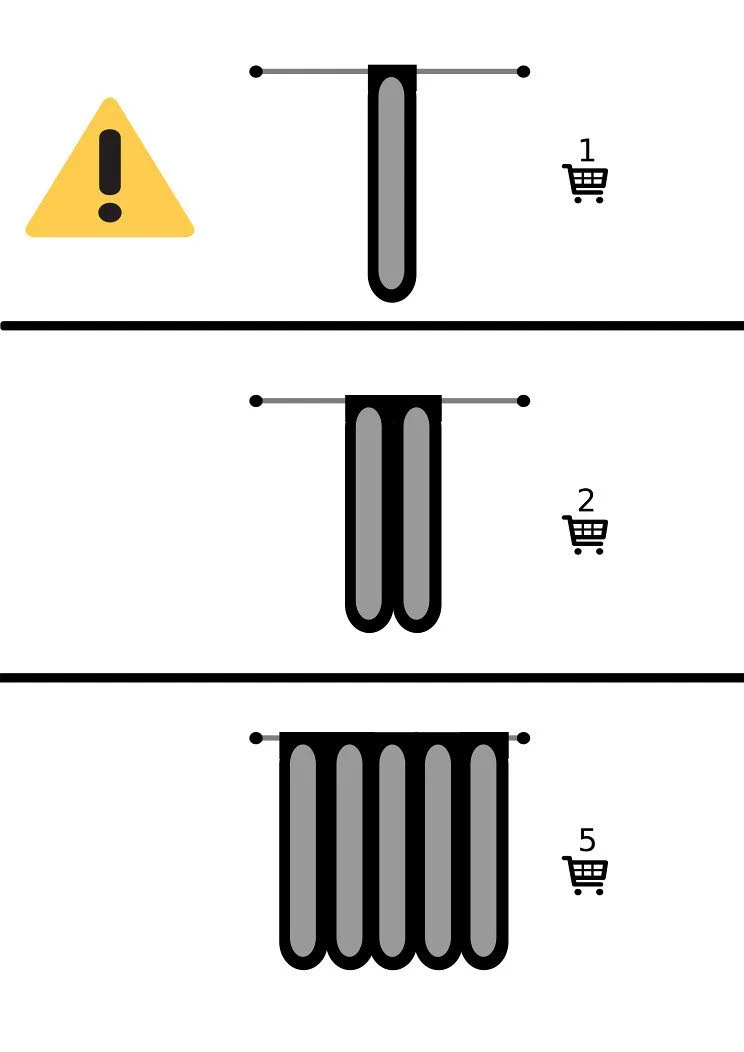 Scheibengardine „Schlichte Stufen“ – 50 cm hoch, weiß, Meterware